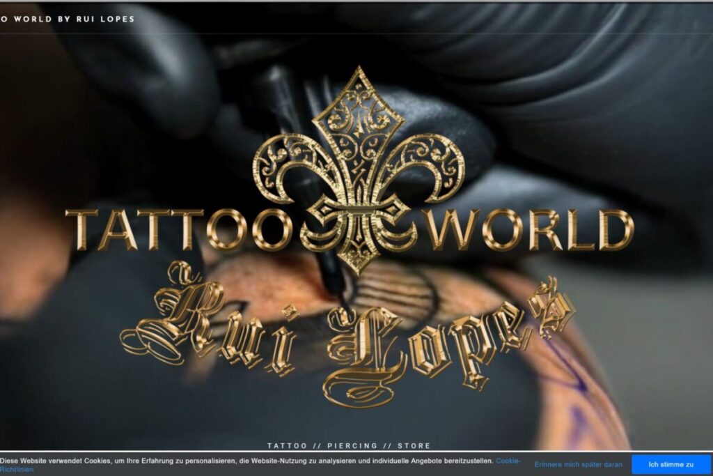 tattooworld homepage portfolio